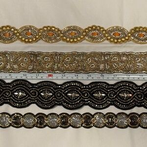 Anthropologie Beaded Stretch Belts